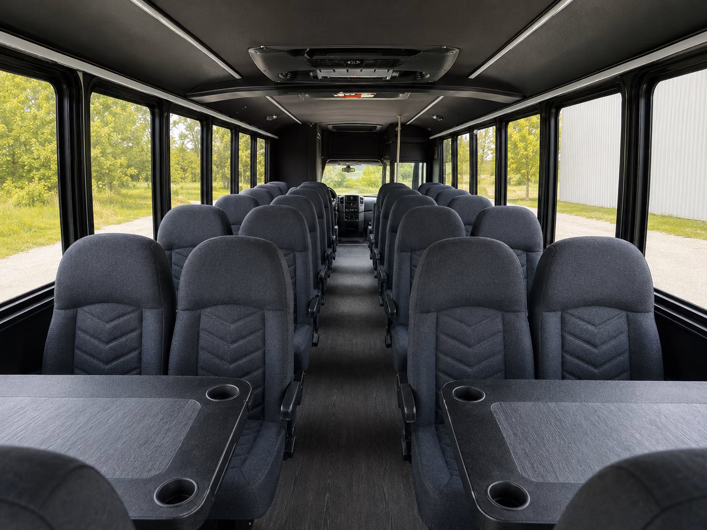 parma 18 passenger minibus inside