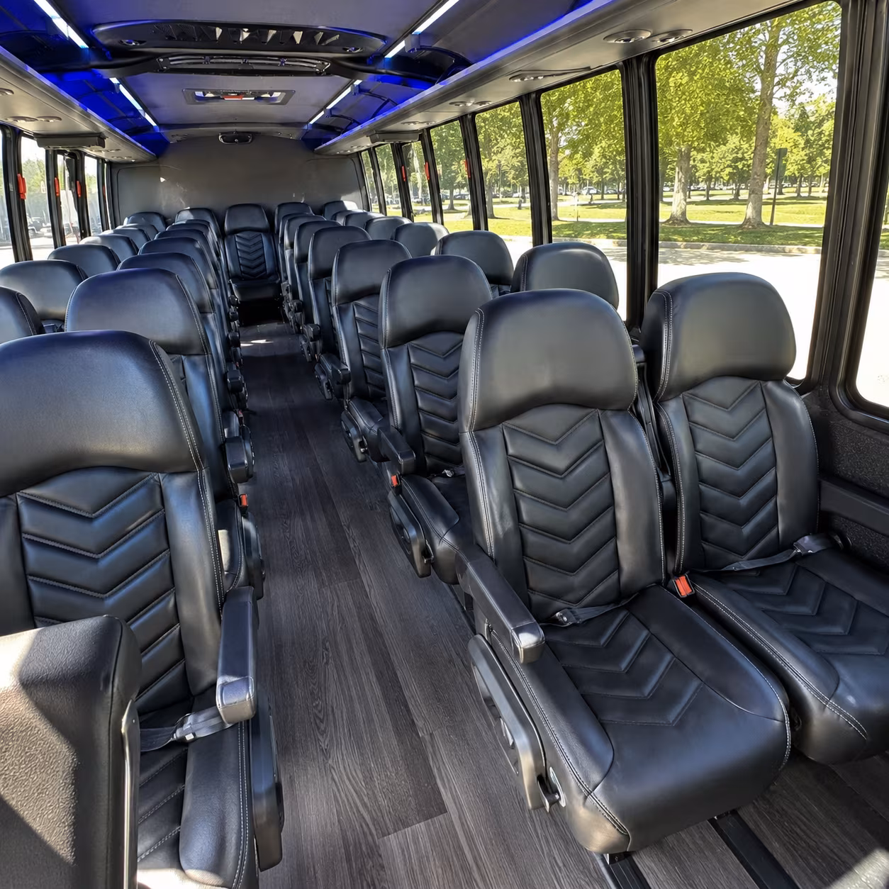 parma 25 passenger minibus inside