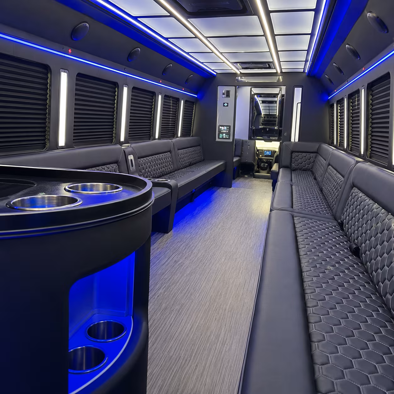 parma party bus rental interior